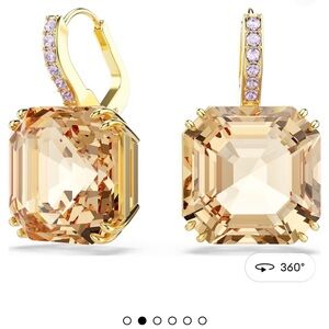 Swarovski Millenia drop earrings
Mixed cuts, Caramel, Gold-tone plated
NWT